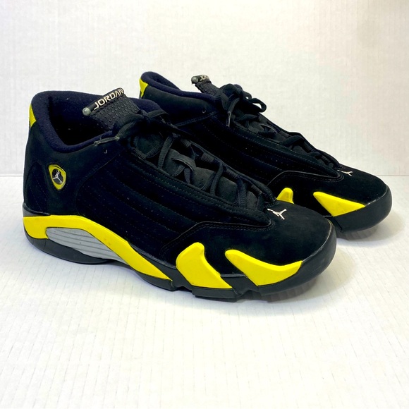 black and yellow 14s jordans